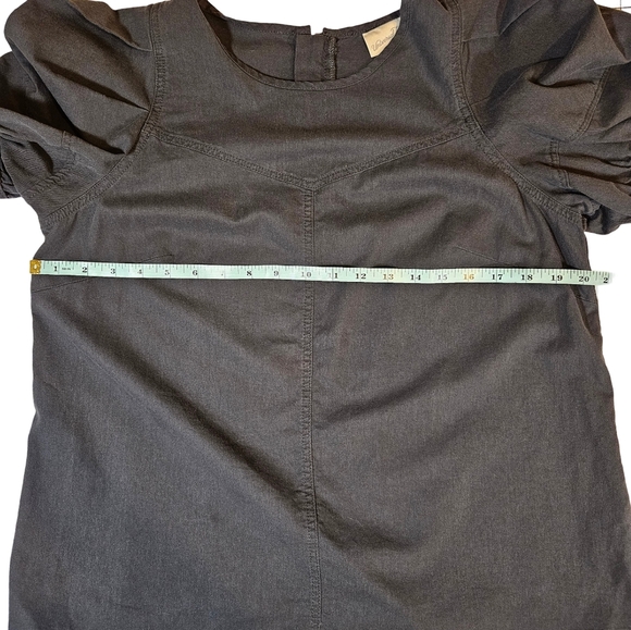 Universal Thread Puff Sleeve Denim Blouse, Black, Small - Picture 12 of 14